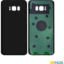 Genos Samsung Galaxy G955 S8 Plus Uyumlu Batarya Kapağı (Siyah) (SN807964)