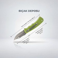 Bıçak Deposu Yavuz Yeşil Saplı Cep Bıçak Çakı Kamp Avcı Bushcraft Outdoor