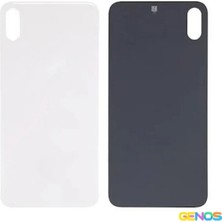 Genos iPhone Xs Uyumlu Geniş Kamera Delikli Batarya Kapağı (Beyaz) (SN807847)