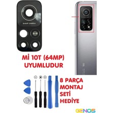 Genos Xiaomi Mi 10T (64MP) Arka Kamera Camı Kamera Camı Lensi Montaj Set