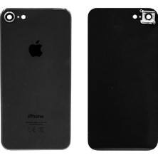 Genos Apple Iphone 8 Uyumlu Arka Kapak Kamera Camlı Siyah