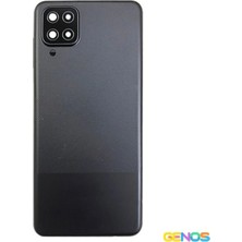 Genos Samsung Galaxy A12 Uyumlu Batarya Kapağı (Siyah) (SN808207)