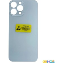 Genos iPhone 13 Pro Max Uyumlu Geniş Kamera Delikli Batarya Kapağı (Beyaz) (SN808329)