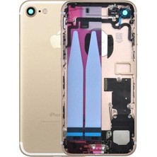 Genos Apple Iphone 7 Uyumlu Kasa Dolu Rose Gold Pembe