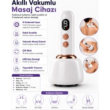 Yellowtech Akıllı Vakumlu Masaj Cihazı Isı Destekli 9 Kademeli USB Şarjlı Taşınabilir