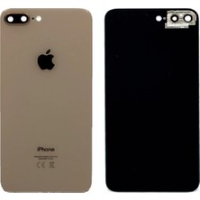 Genos Apple Iphone 8 Plus Uyumlu Arka Kapak Kamera Camlı Gold Altın