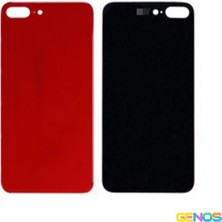 Genos iPhone 8 Plus Uyumlu Geniş Kamera Delikli Batarya Kapağı (Kırmızı) (SN807925)