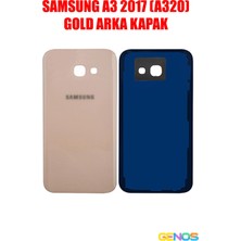Genos Samsung Galaxy A3 2017 A320 Arka Kapak Pil Batarya Kapağı Gold