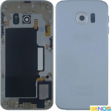 Genos Samsung Galaxy G925 S6 Edge Uyumlu Dolu Kasa (Beyaz) (SN808356)