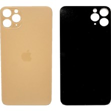 Genos Iphone 11 Pro Max Modeli Uyumlu Arka Cam Kapak Gold (Altın) Renk