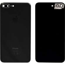 Genos Apple Iphone 8 Plus Uyumlu Arka Kapak Kamera Camlı Siyah