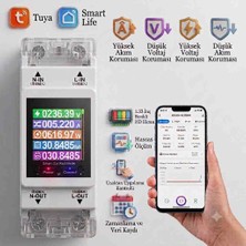ONOFFSMART Tuya Wifi Yüksek Voltaj Düşük Voltaj Akım Koruma Enerji Tüketimi Şarteli  63AMPER