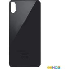 Genos iPhone Xs Max Uyumlu Geniş Kamera Delikli Batarya Kapağı (Siyah) (SN807932)