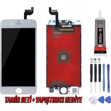 Genos Apple Iphone 6s LCD Ekran A Kalite Beyaz Montaj Kiti Hediye