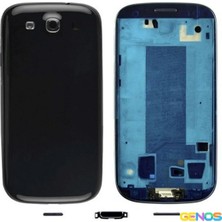 Genos Samsung Galaxy I9300 S3 Uyumlu Dolu Kasa (Siyah) (SN807715)