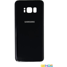 Genos Samsung Galaxy S8+ Plus G955F Arka Cam Kapak Batarya Pil Kapağı Siyah
