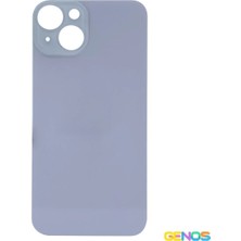 Genos iPhone 14 Uyumlu Geniş Kamera Delikli Batarya Kapağı (Lila) (SN808476)