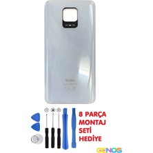 Genos Xiaomi Redmi Note 9 Pro/note 9s Arka Cam Kapak Batarya Pil Kapağı + Montaj Set Beyaz