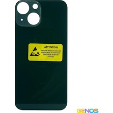 Genos iPhone 13 Mini Uyumlu Geniş Kamera Delikli Batarya Kapağı (Yeşil) (SN808435)