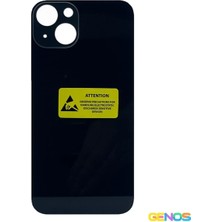 Genos iPhone 14 Plus Uyumlu Geniş Kamera Delikli Batarya Kapağı (Siyah) (SN808491)