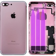 Genos Iphone 7 Plus Uyumlu Dolu Kasa Rose Gold(Bakır Renk) Şarj Soketi+On Off Flex+Ses Flex Üstünde