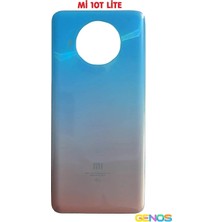 Genos Xiaomi Mi 10T Lite Uyumlu Arka Cam Pil Kapağı Batarya Kapağı Beyaz
