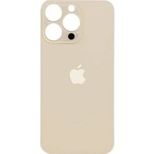 Genos Iphone 13 Pro Uyumlu Arka Cam Kapak Gold (Altın) Bighole
