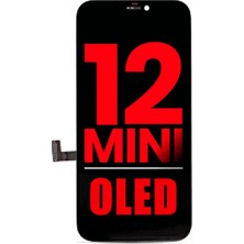 Genos Apple Iphone 12 Mini LCD Ekran Dokunmatik Siyah OLED Üstün Kalite