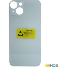Genos iPhone 13 Mini Uyumlu Geniş Kamera Delikli Batarya Kapağı (Beyaz) (SN808436)