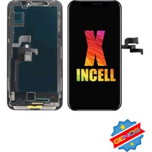 Genos Iphone x Uyumlu Siyah Incell Panel LCD Ekran ve Dokunmatik Komple