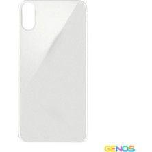 Genos iPhone x Uyumlu Geniş Kamera Delikli Batarya Kapağı (Beyaz) (SN807849)
