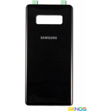 Genos Samsung Galaxy Note 8 Arka Pil Batarya Kapağı Cam Siyah