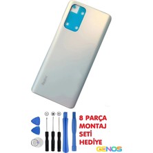 Genos Xiaomi Redmi Note 10 Pro Arka Cam Pil Uyumlu Batarya Kapağı Beyaz + Montaj Set