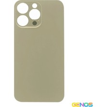 Genos iPhone 14 Pro Max Uyumlu Geniş Kamera Delikli Batarya Kapağı (Altın/dore) (SN808499)