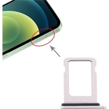 Genos Iphone 12 Uyumlu Sim Kart Takma Demiri Sim Çekmecesi Beyaz (Gümüş) Renk