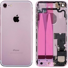Genos Iphone 7 Modeli Uyumlu Dolu Kasa Rose Gold(Bakır Renk) Şarj Soketi On Off Flex Ses Flex Üstünde