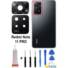 Genos Xiaomi Redmi Note 11 Pro (4g) Arka Kamera Camı Kamera Camı Lensi  + Montaj Set