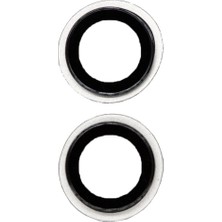 Genos Apple Iphone 12 Kamera Camı Beyaz (Çerçeveli)