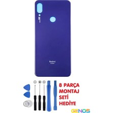 Genos Xiaomi Redmi Note 7 Arka Cam Kapak Batarya Pil Kapağı Mavi Montaj Set