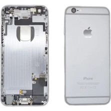 Genos Iphone 6 Uyumlu Dolu Kasa Beyaz (Açık Gri) Şarj Soketi+On Off Flex+Ses Flex Üstünde