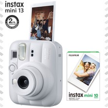 Fujifilm Instax Mini 13 Beyaz Fotoğraf Makinesi ve 10'lu Mini Film