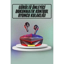 MiraLive Dokunmatik Kontrol Tws Işıklı Kulakiçi Bluetooth Kulaklık Kablosuz Oyuncu Kulaklığı