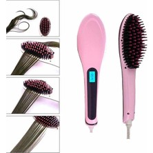 MiraLive Elektrikli Saç Düzleştirici Tarak Saç Düzleştirici Fırça Sıkı Dişli Pembe