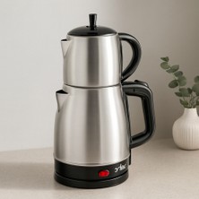 Eseno Select 2in1 Çaycı & Kettle Elektrikli Çay Makinesi 1.7l + 0.7l Çelik