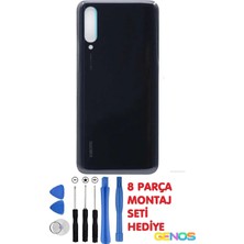 Genos Xiaomi Mi 9 Lite Arka Cam Kapak Batarya Pil Kapağı Siyah