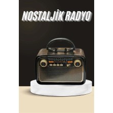 Epilons Nostaljik Radyo Bluetooth Bağlantılı Müzik Kutusu Ahşap