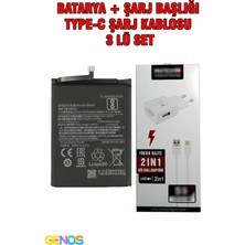 Genos Mi 9 Lite Batarya (BM4F) + Şarj Başlığı + Type C Kablo 3 Lü Set