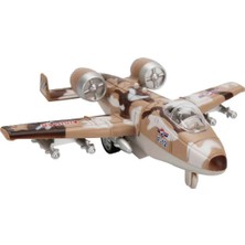 MiraLive Eco Lounge Sesli ve Işıklı Die Cast Çek Bırak Savaş Uçağı