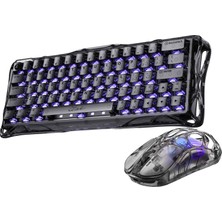 Gravastar Mercury V60 Kablolu Manyetik Gaming Ingilizce Q Klavye ve x Air Kablosuz Optik Mouse Seti, Onyx Crystal