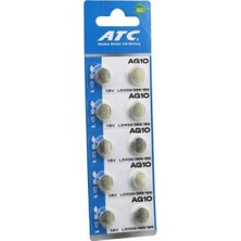 Hace Bazaar Buton Pil - Saat Lazer Hesap Makinesi Pili 10LU Paket  AG10  - LR1130H - 389A -1.55V (K95)